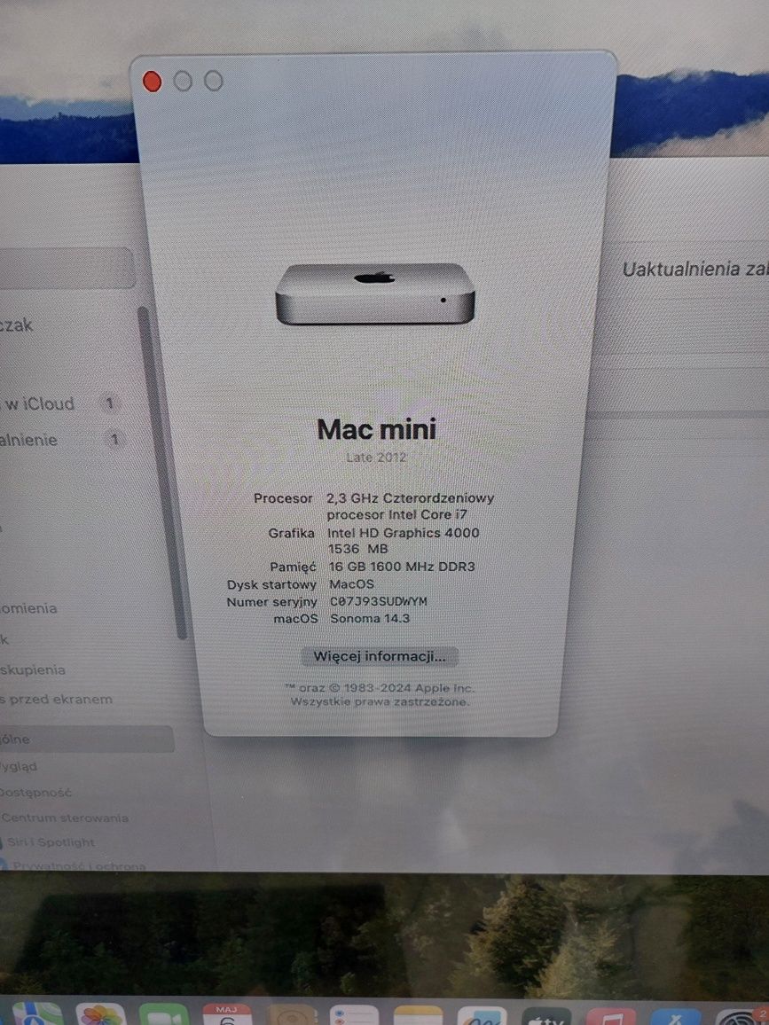 Apple Mac mini 2012 i7 16 GB RAM 256ssd+500hdd