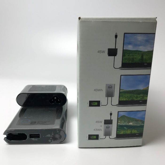 Dell Hybrid Adapter + PowerBank PH45W17, отдельно кабели USB-C/7.4/4.5