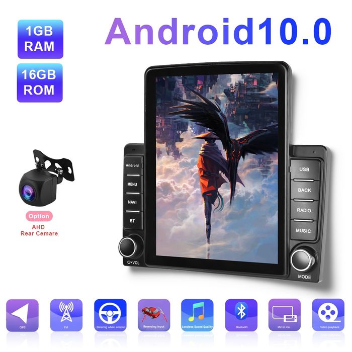 Rádio Android 2din estilo Tesla tela 9,7 polegadas GPS WiFi RDS SELADO