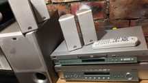 Kino Domowe JVC  RX-E100R + XV-E100 z pilotem + 5 kolun + subwoofer