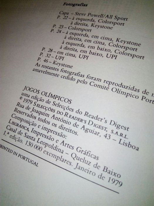 Livro "Jogos Olímpicos"