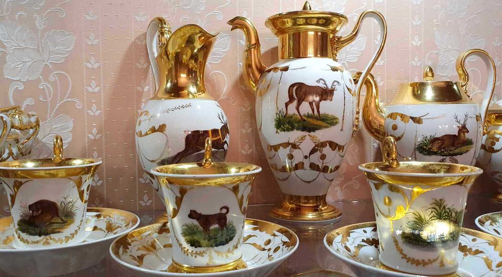 Muzealny ,znakomity i unikatowy serwis Nymphenburg dla 6 osób