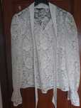 Blusa branca em renda nova 38