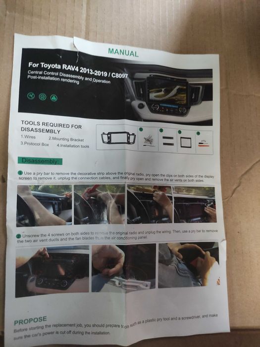 Radio android Toyota Raw 4 2013 -2019 C8097 Navi internet Wifi BT