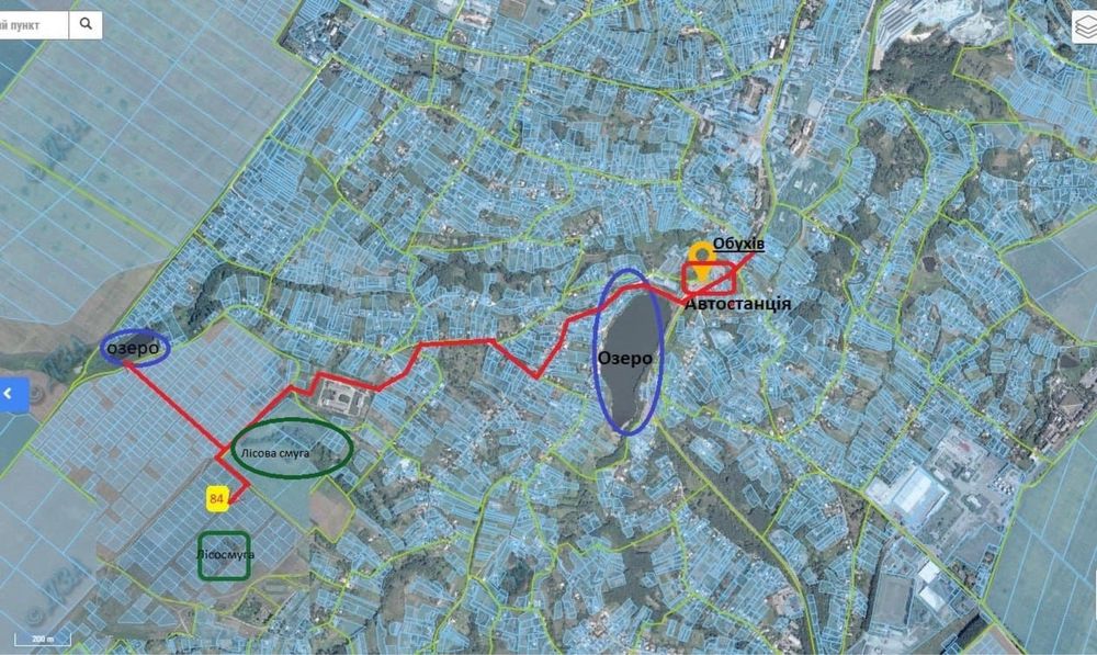 Ділянка 10 сот. м-н Полянський,  м. Обухів, м. Київ 30км.