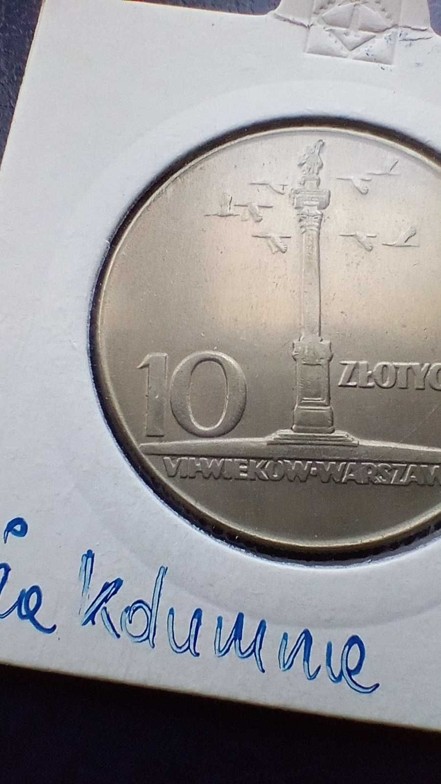 Stare monety 10 złotych 1965 Kolumna PRL stan menniczy