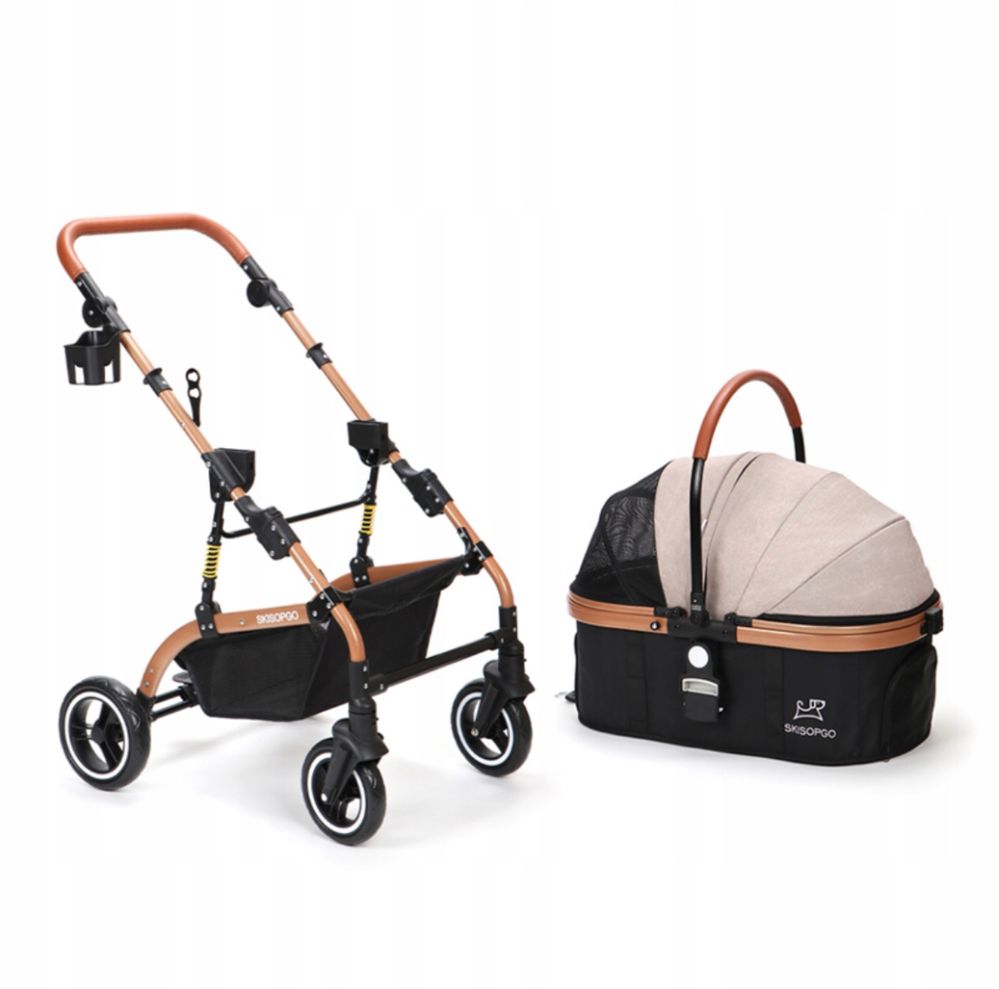 SKISIOPGO 3w1 Wózek dla psa lub kota transporter odpinany