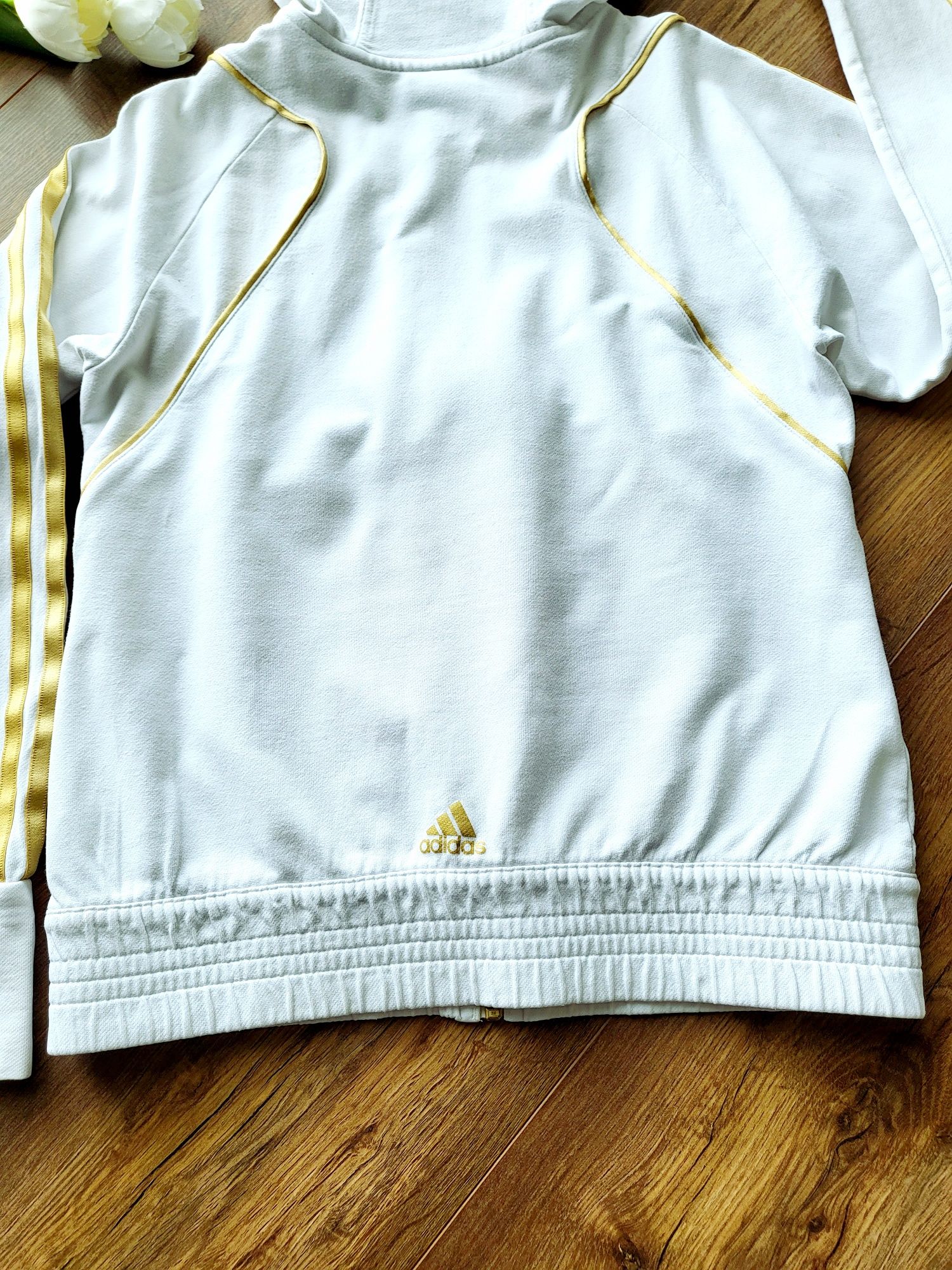 Biała bluza Adidas dla nastolatki  Rozmiar 152
