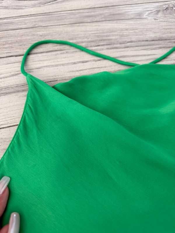 Sukienka satynowa z gołymi plecami Zara XS