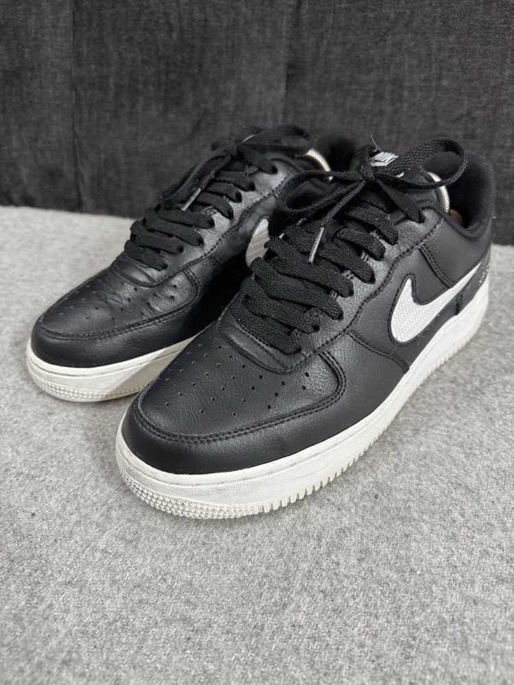Nike Air Force 1 Low '07 LV8 Cut Out Swoosh AF1 Black White size 42,5