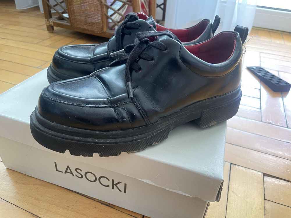 Lasocki modne retro 36/37 buty damskie okazja stan bardzo dobry skóra