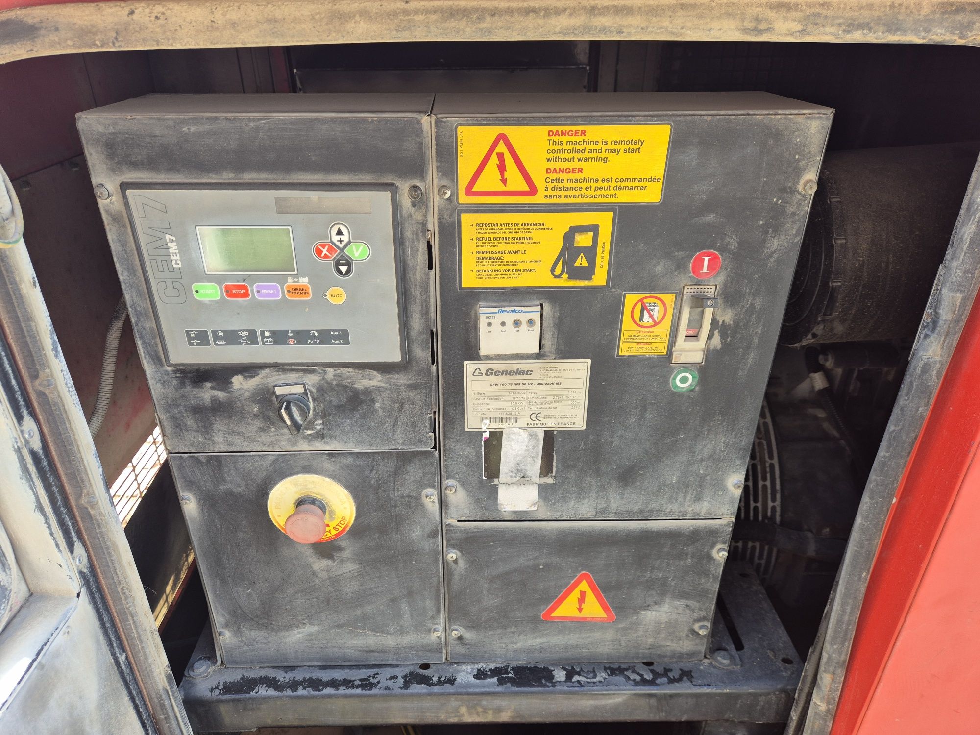 Generator prądotwórczy Genelec 100 KVA Diesel SDMO Kaeser