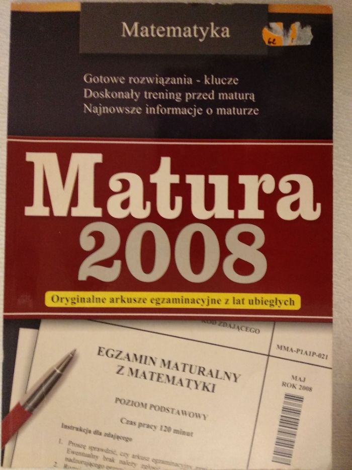 Matura 2008. Matematyka oryginalne arkusze egzaminacyjne