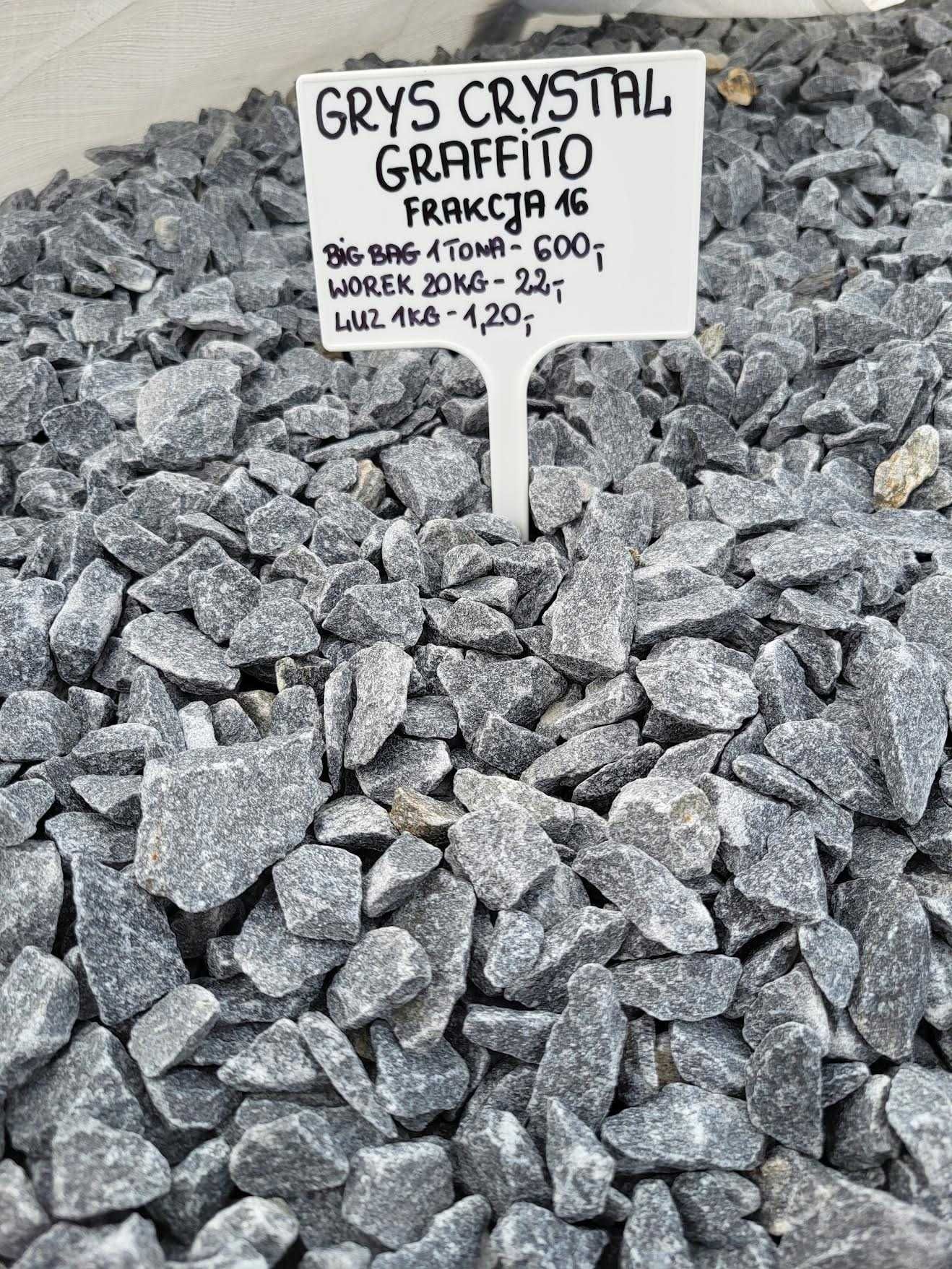 Grys Crystal White 16 Kamienie ogrodowe dekoracyjne ozdobne
