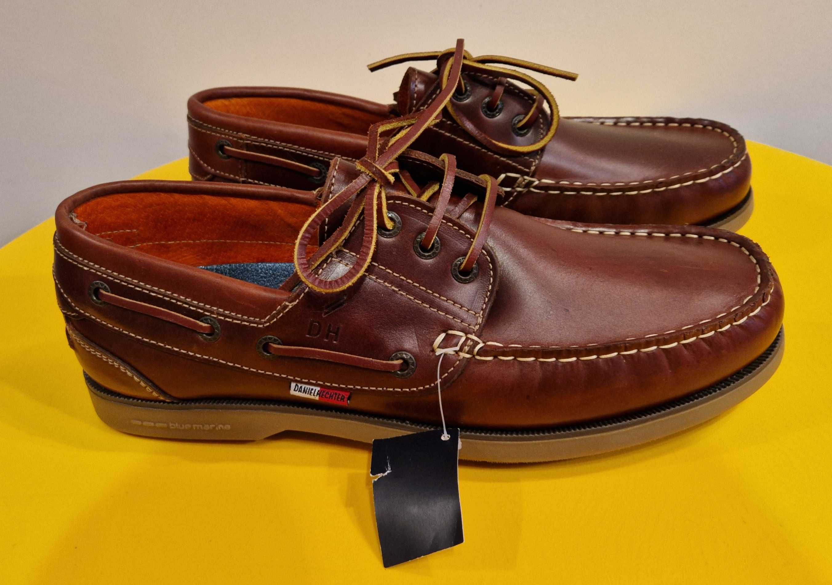 Męskie pantofle firmy Daniel Hechter typu deck shoes. Rozm. 46