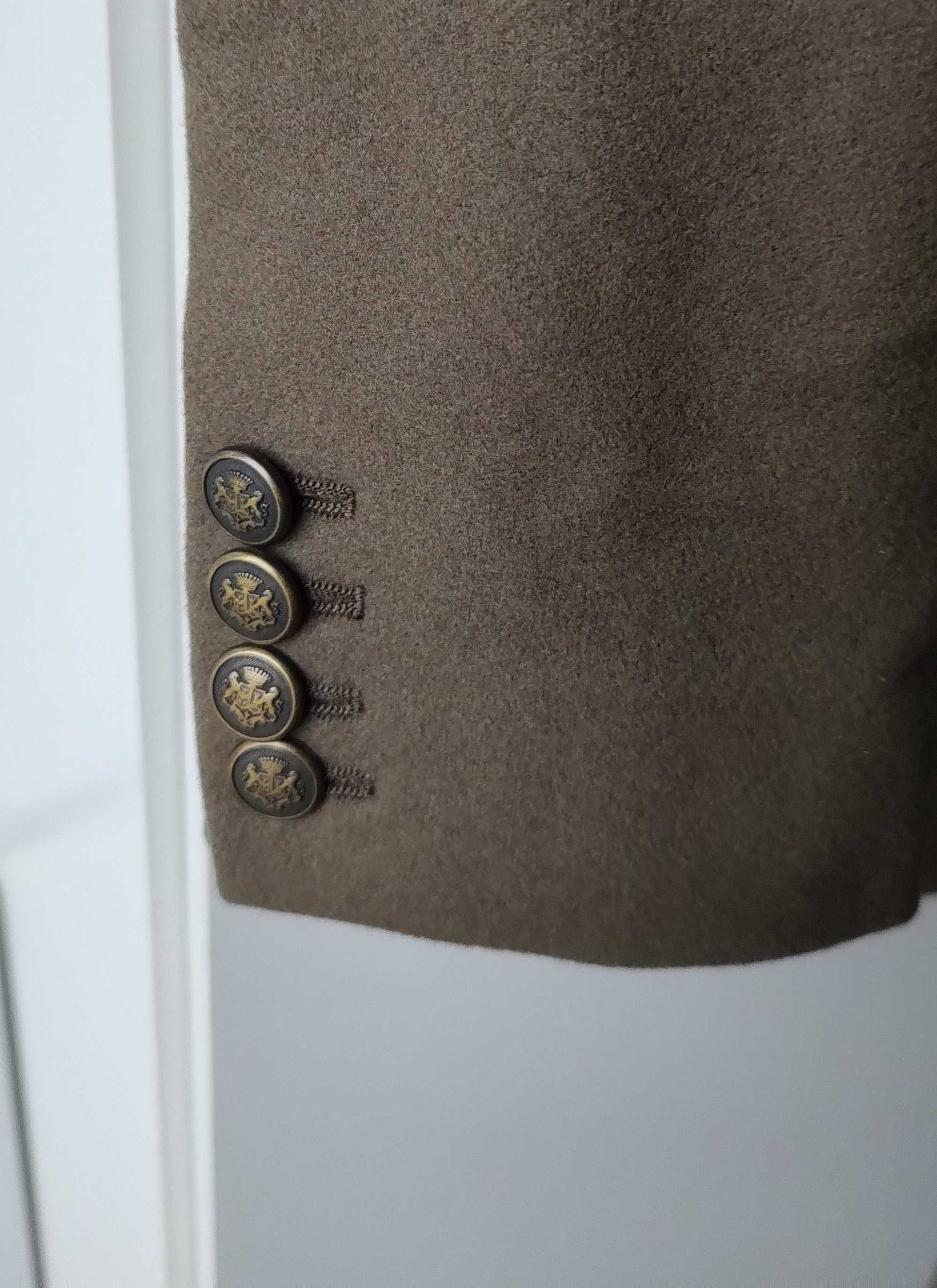 Marynarka żakiet khaki militarna guziki Joseph wełna virgin wool