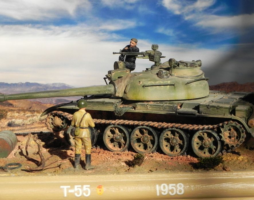 диорама танк Т-55  масштаб 1:35