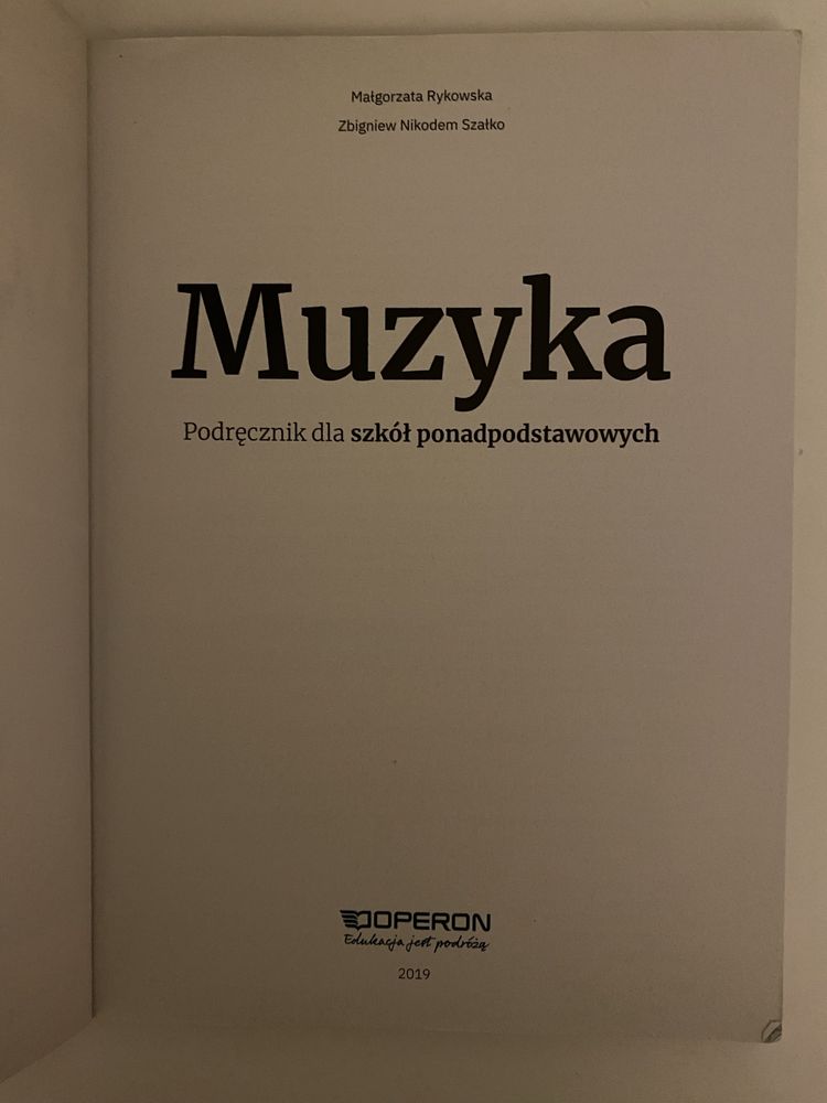 Muzyka, wydawnictwo Operon