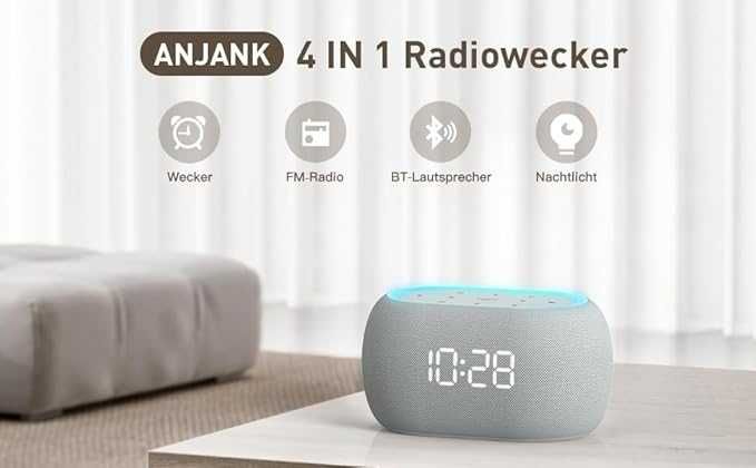 Nowy budzik / zegar / radio / alarm / ANJANK !A1258!