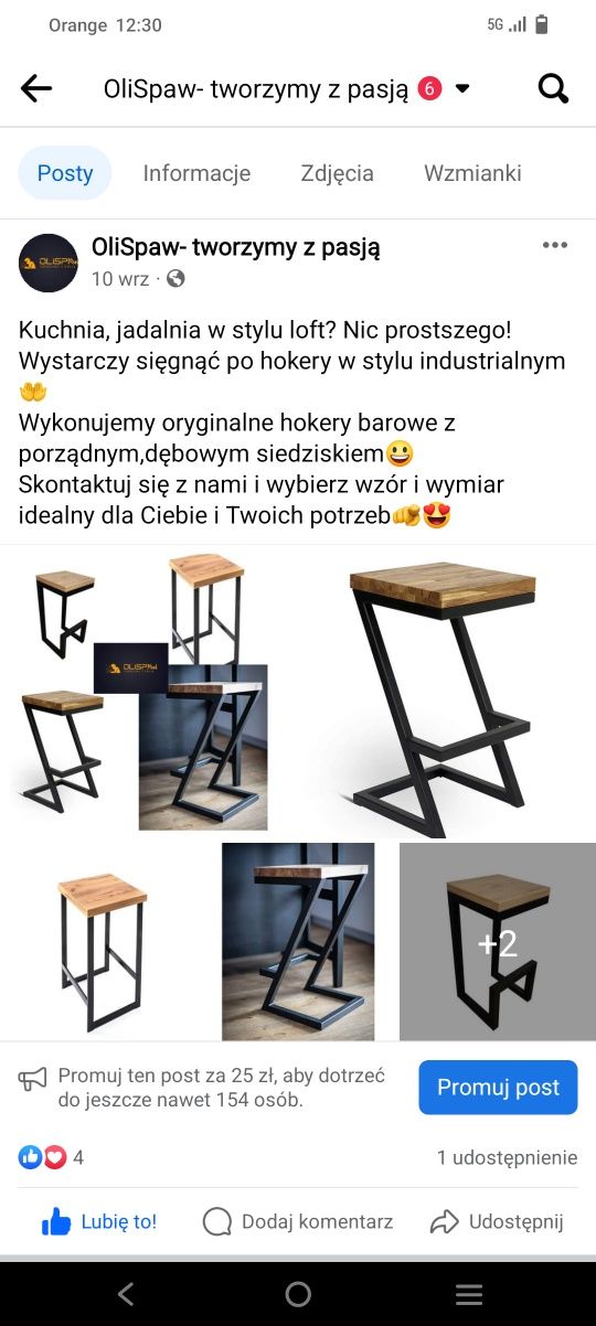 Meble w stylu LOFT. Wykonujemy na wymiar meble OliSpaw