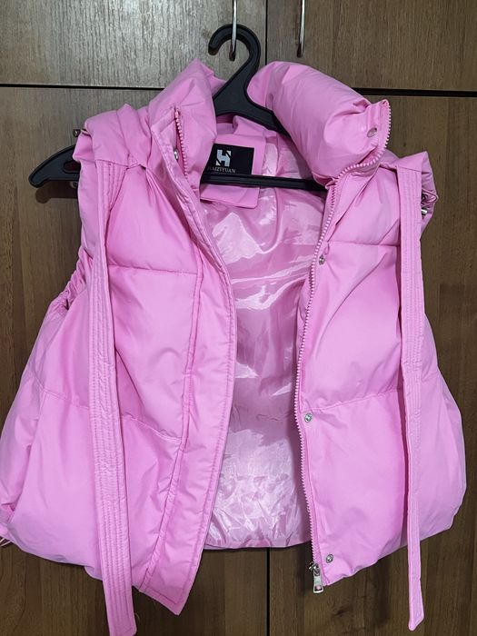 Жіноча рожева жилетка тепла