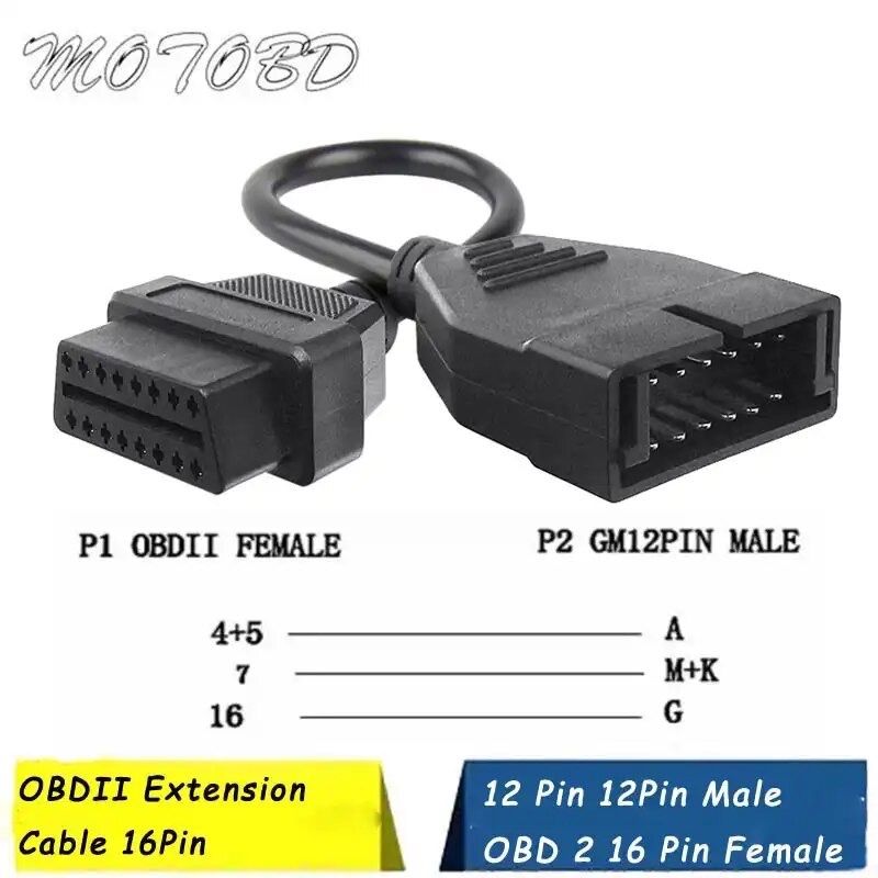 Адабтер G 12 Pin 12 Pin штекер OBD 2 16 Pin