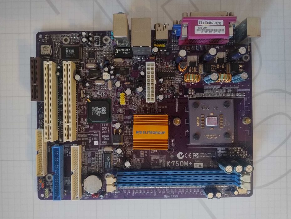 Płyta główna ECS K7SOM+ z AMD Duron