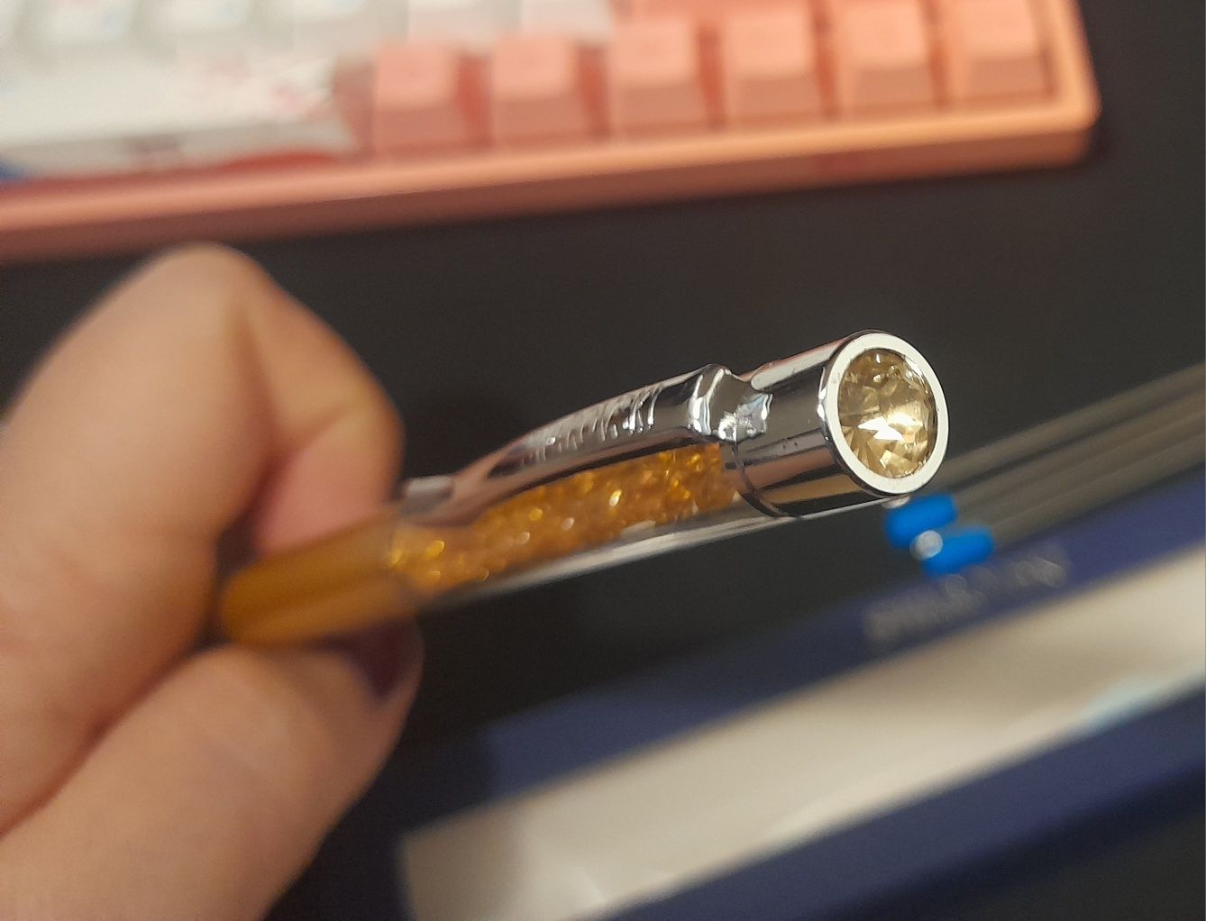 Długopis Swarovski kryształki nowy +4 wkłady prezent
