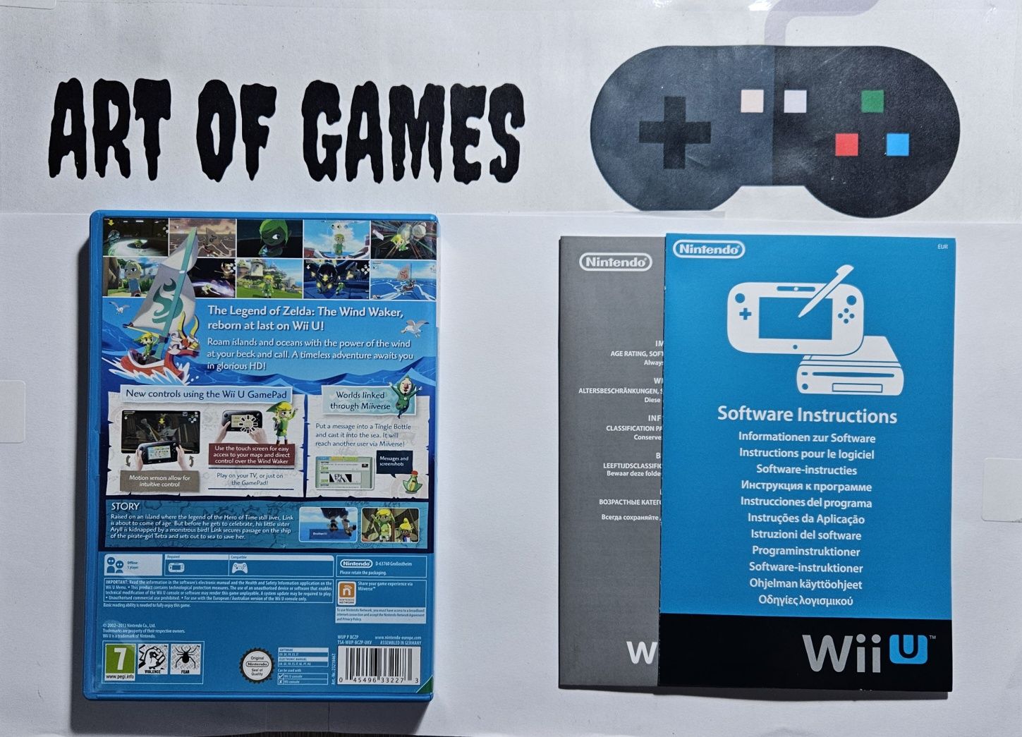 The Legend of Zelda The Windwaker HD Nintendo Wii U 3xA Wind Waker