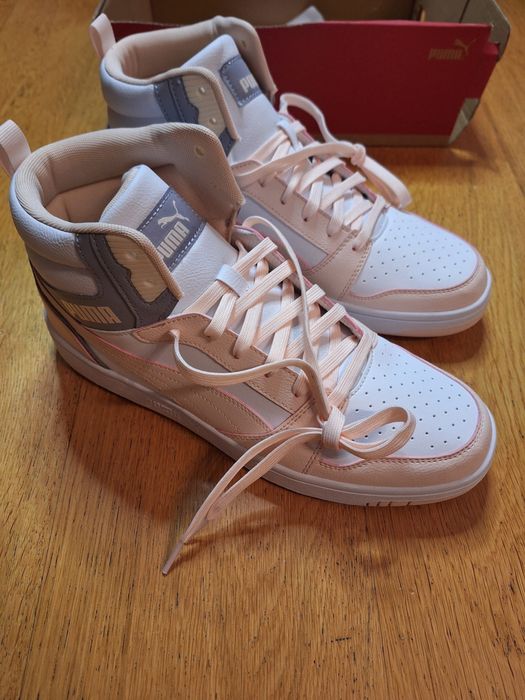 Buty wysokie sneakersy Puma rebounded v6 białe nowe 45