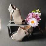 Srebrne botki na szpilce r. 37,platforma,River Island,wesele
