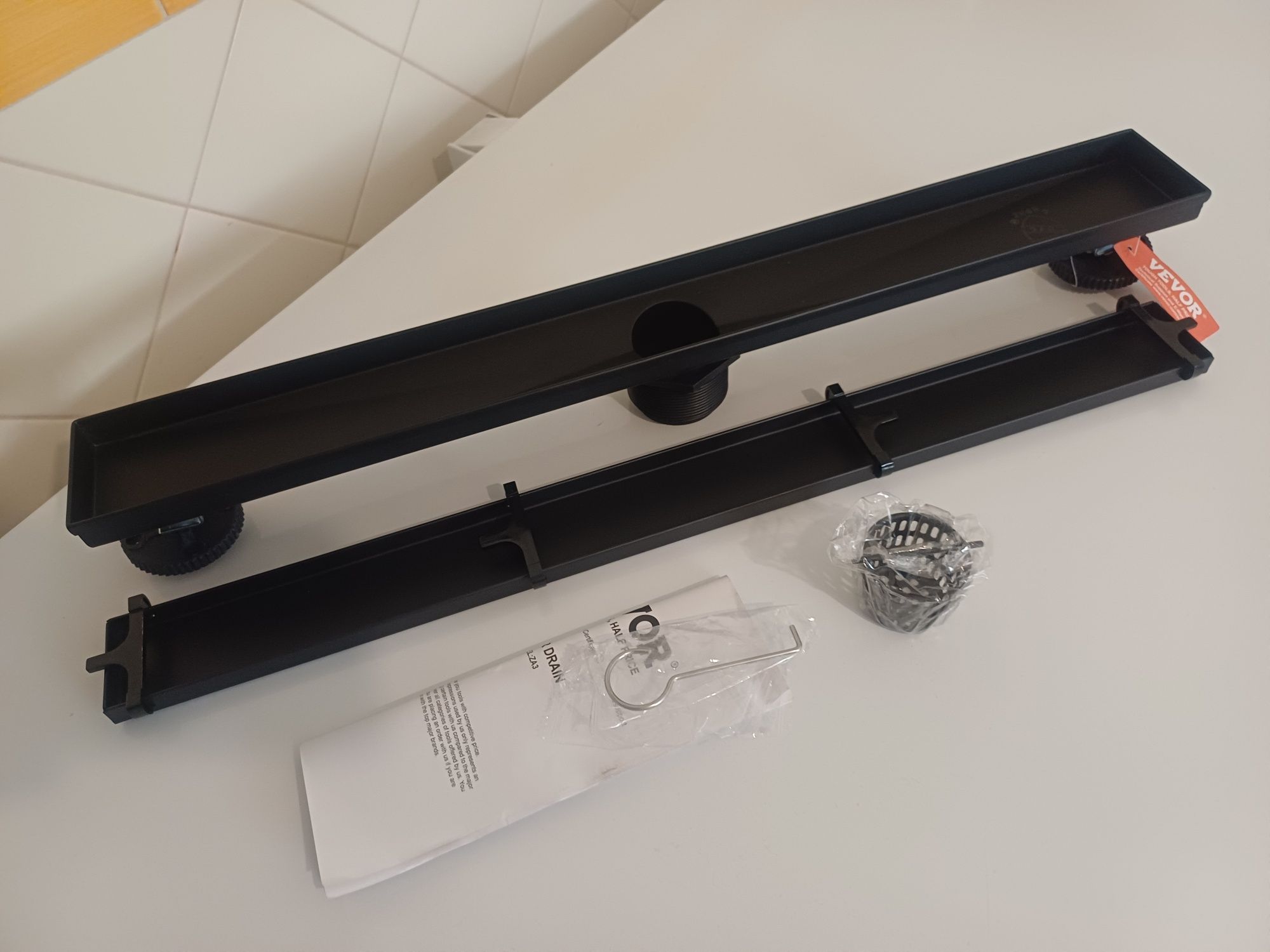 Dreno Linear preto para chuveiro