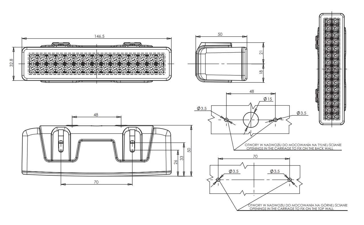 Projetor Led Linear FHK-706