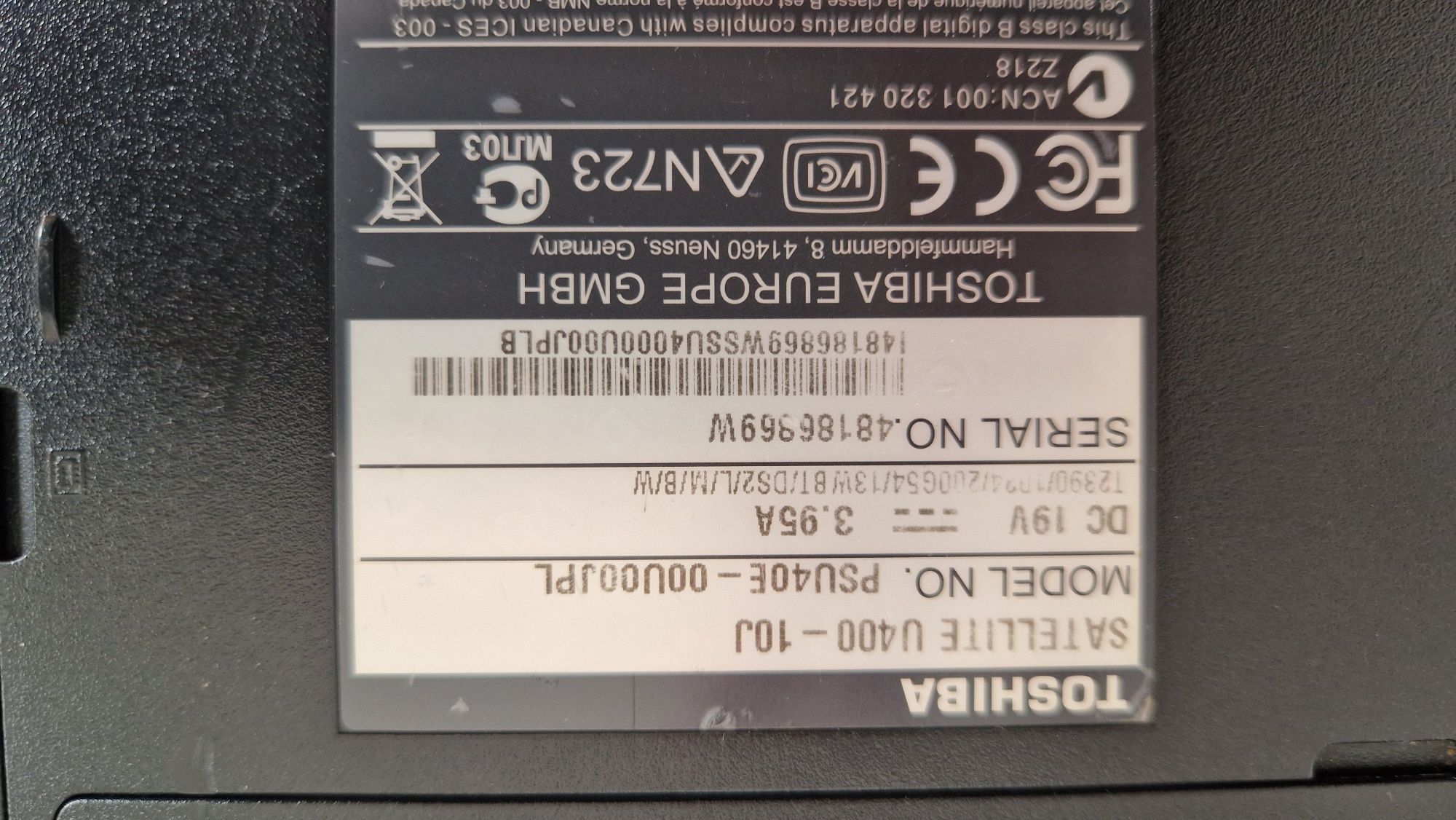 Toshiba Satellite U400-10J