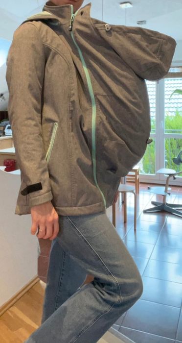 Kurtka softshell ocieplana do noszenia dziecka