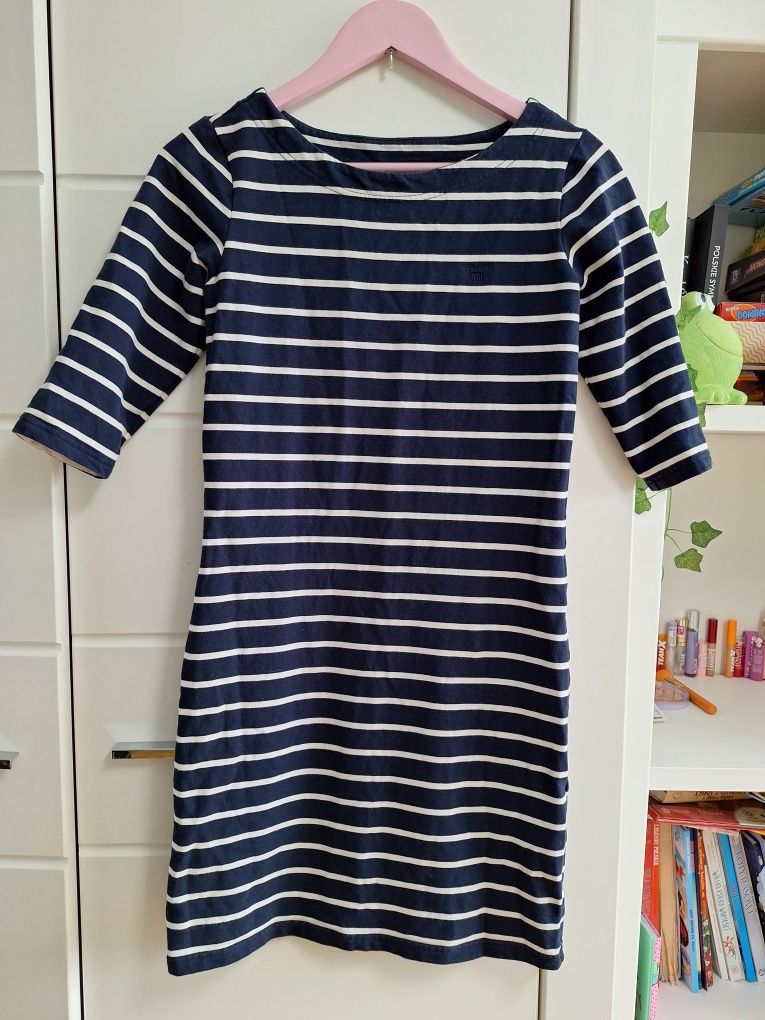 Sukienka premium Gant basic  S w paski marynarska