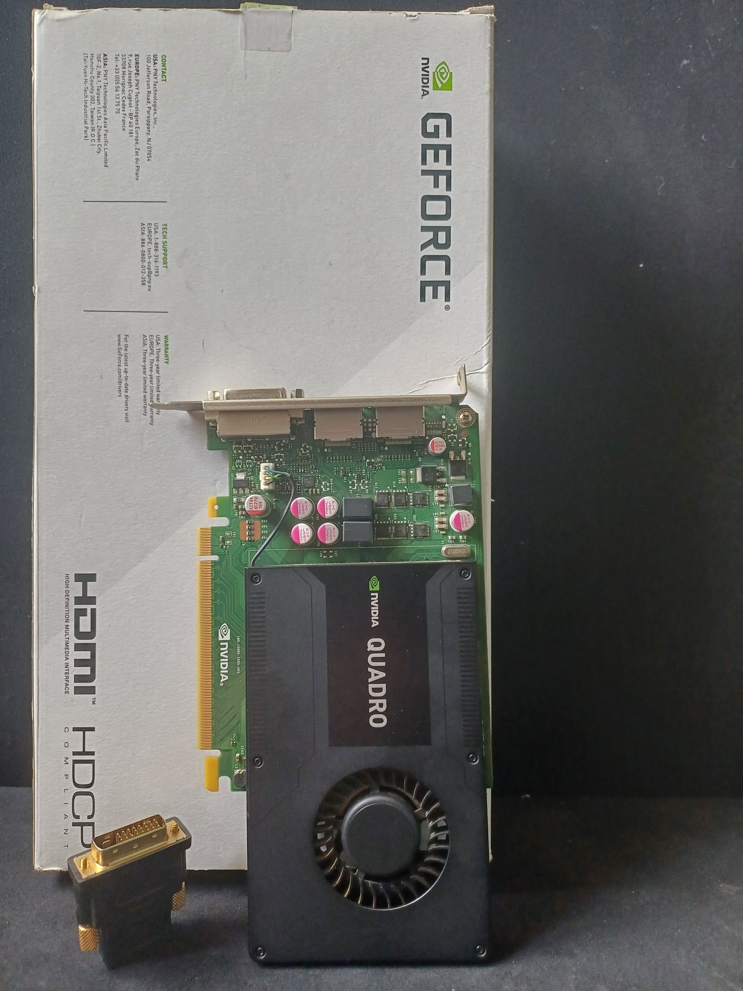 Karty graficzne  nVIDIA GTX1050TI , QUADRO K2000 , GT620
