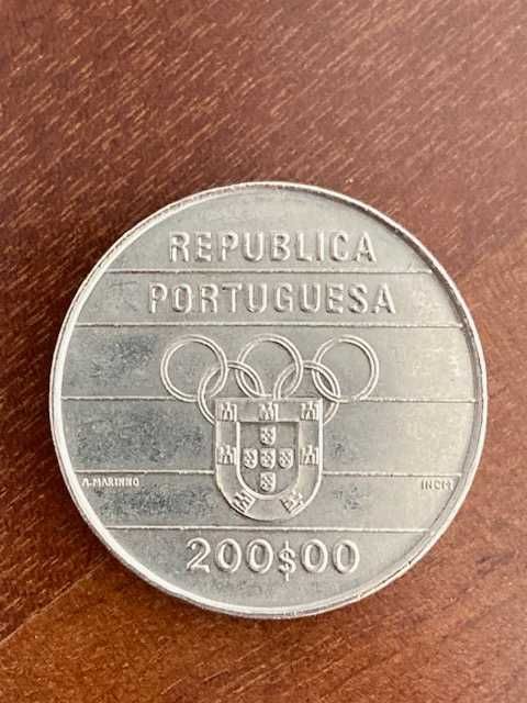 5 Moedas comemorativas 200 escudos 1992, XXV Jogos Olímpicos Barcelona