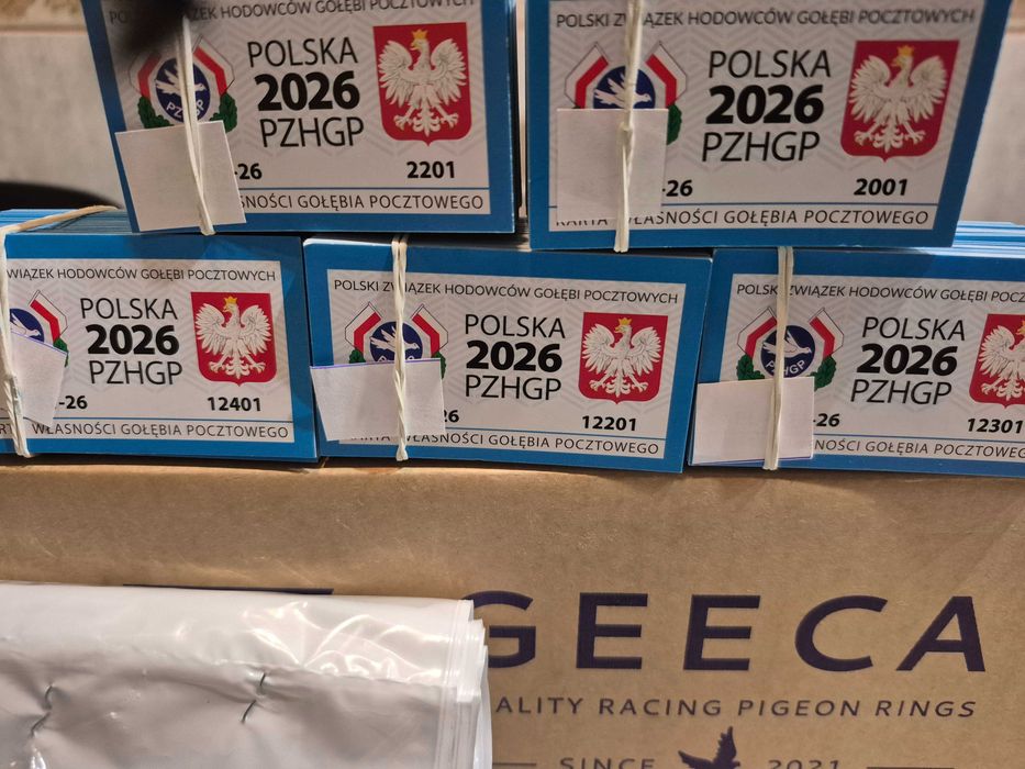 Oryginalne obrączki PZHGP 2026 rok