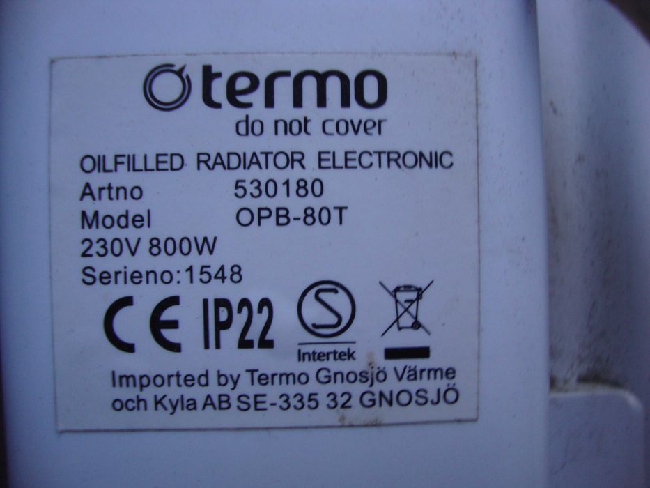 Sprzedam Szwedzki grzejnik olejowy 800 W