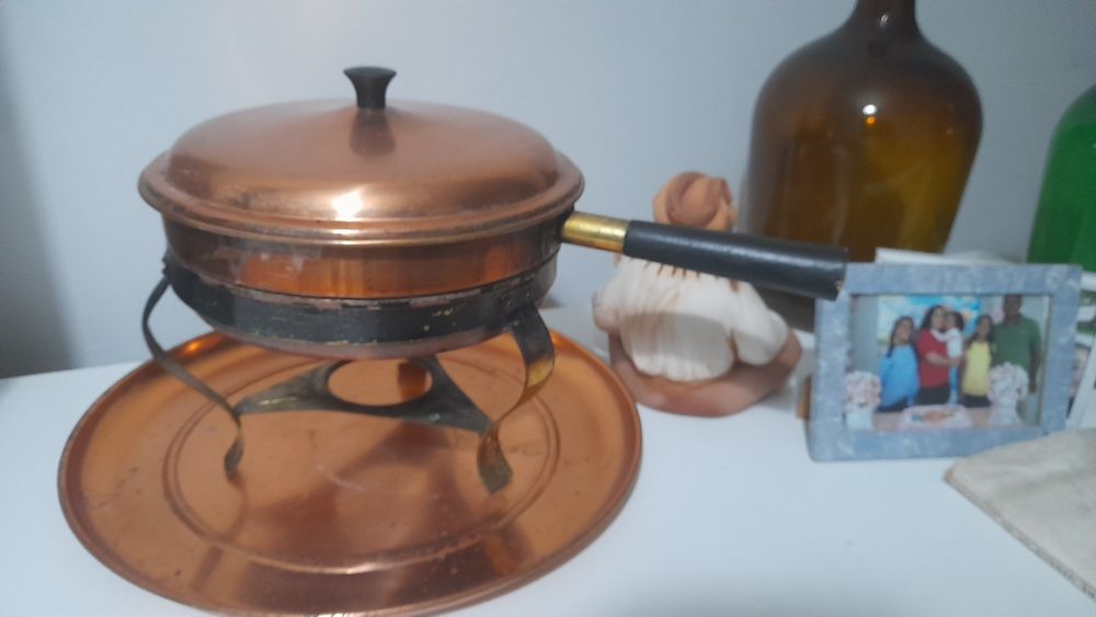 Aparelho de fondue em cobre