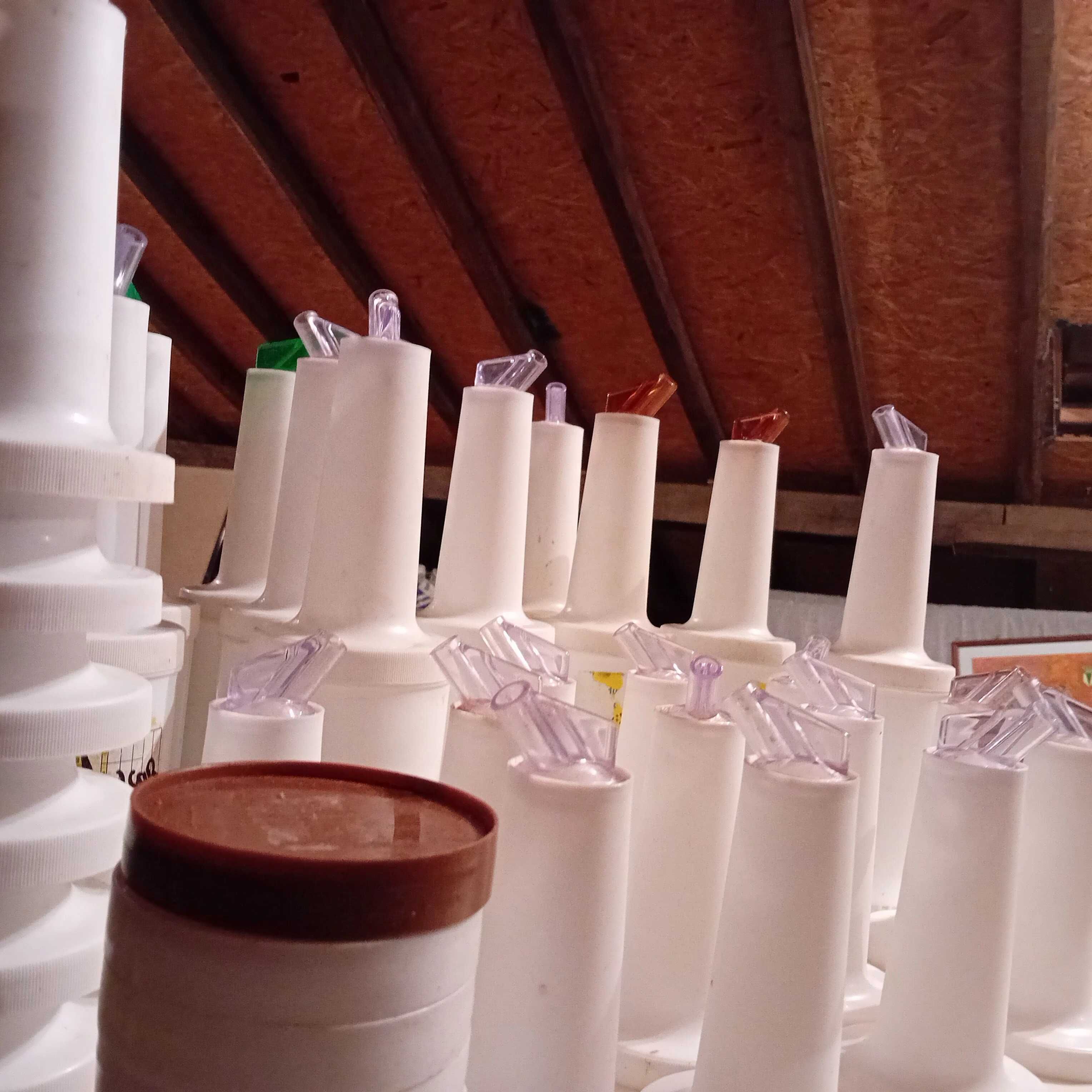 Material de restauração, garrafas de toping