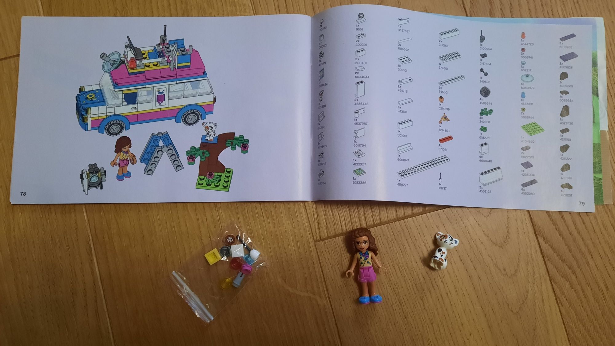 Kompletny Lego Friends 41333 Furgonetka Olivii