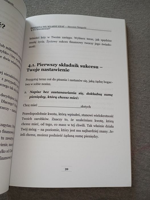 Inwestuj we własny etat Sławomir Śniegocki