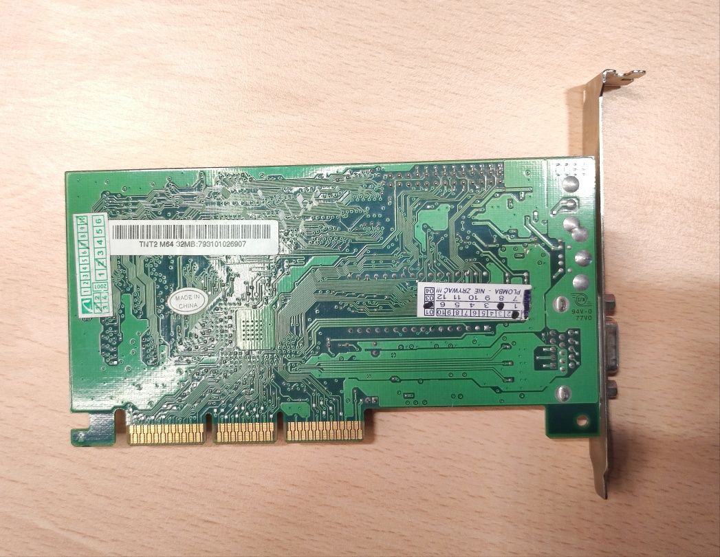 Nvidia Riva TNT2 32 MB AGP VGA Retro komputer