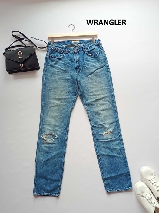 Spodnie jeansy high rise slim blue jeans damskie Wrangler W30 L32