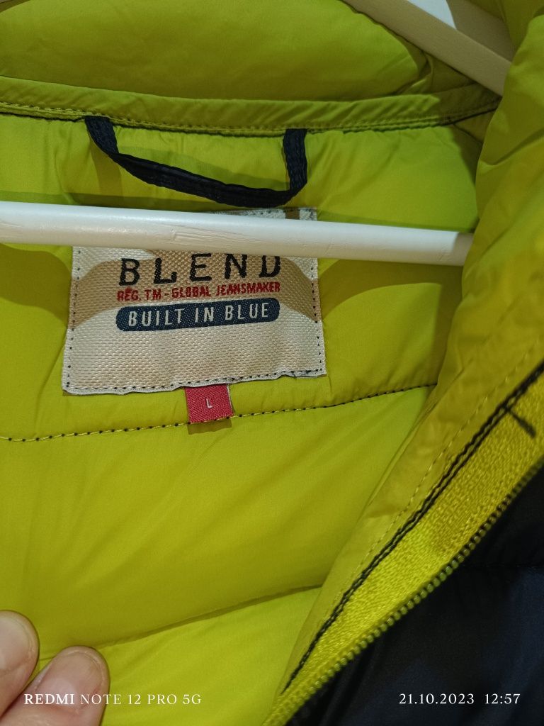 Blend Global Jeans Maker pikowana Męska kurtka -L