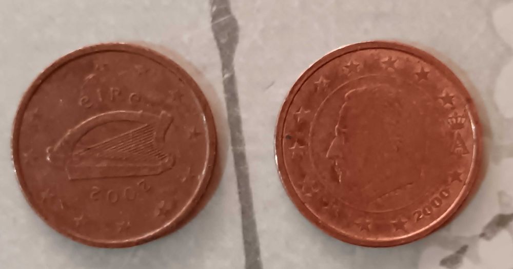 Moedas euro desde 1999 e moedas comemorativas