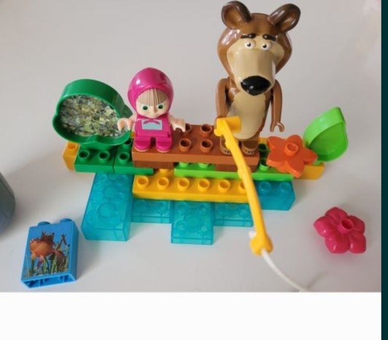 MASZA  NIEDŹWIEDŹ na rybach klocki Unico Play Big pasują do LEGO DUPLO