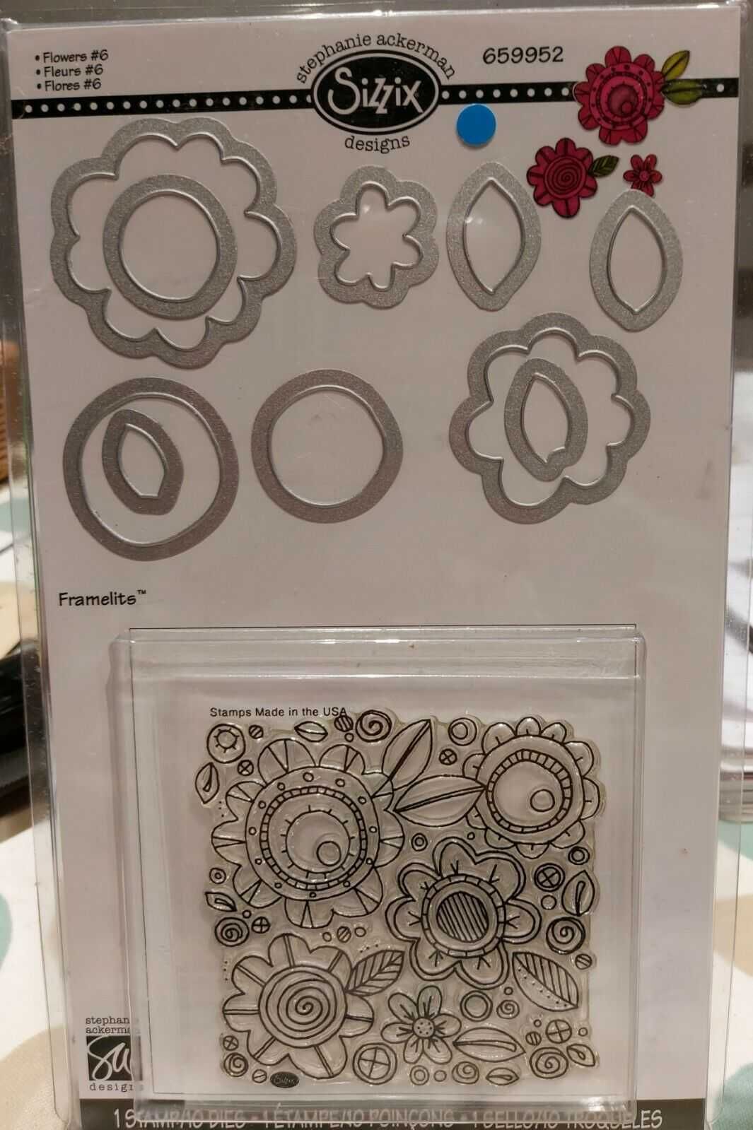 Conjunto de Cortantes e Carimbos para Scrapbooking - Sizzix